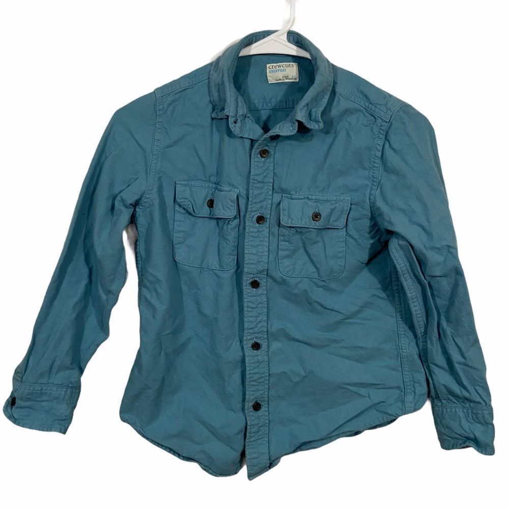 CrewCuts Teal Button Down Long Sleeve Shirt